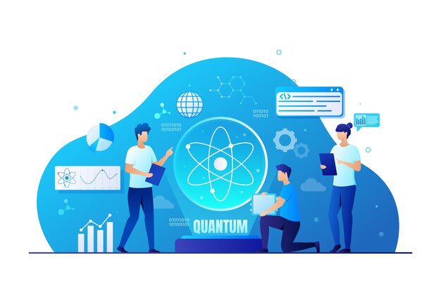 Free Vector creative abstract quantum illustration