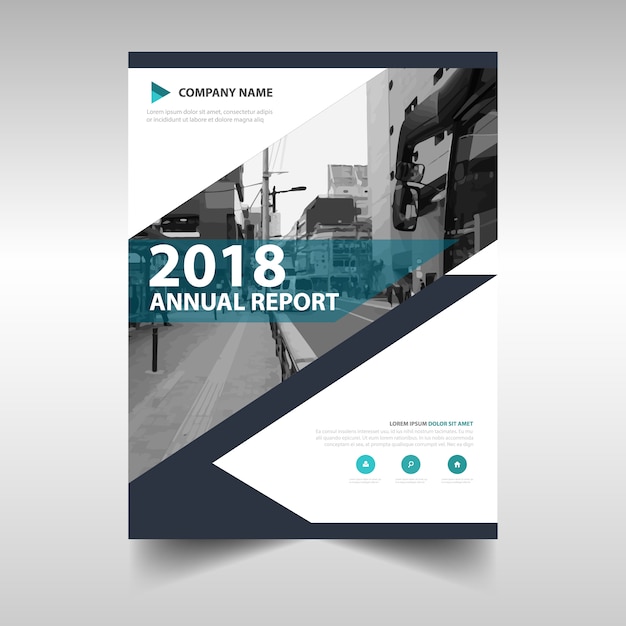 Creative annual report book cover template