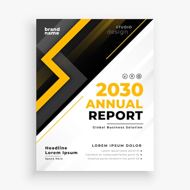 Free Vector creative annual report corporate flyer for a4 page print