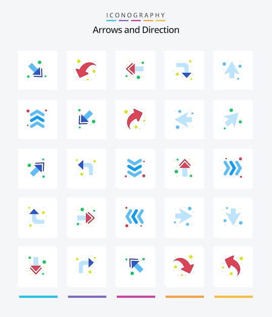 Creative Arrow 25 Flat icon pack Such As arrow up back arrows right