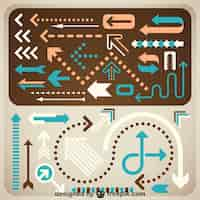 Free vector creative arrows set retro design