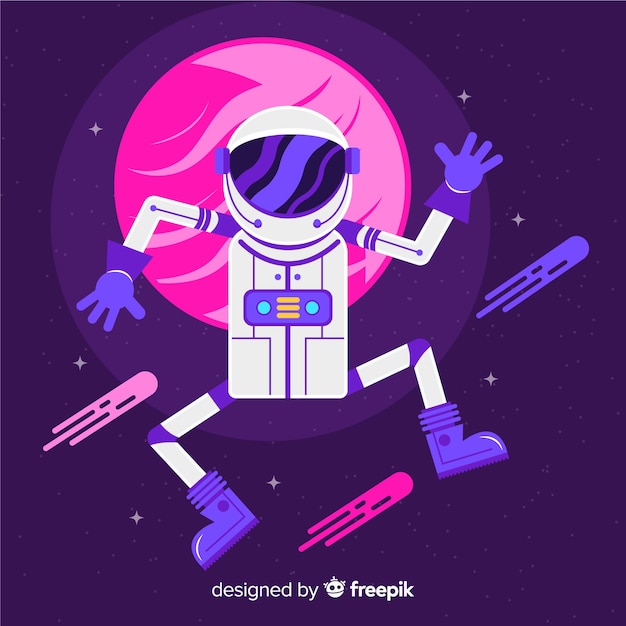 Free Vector creative astronaut design