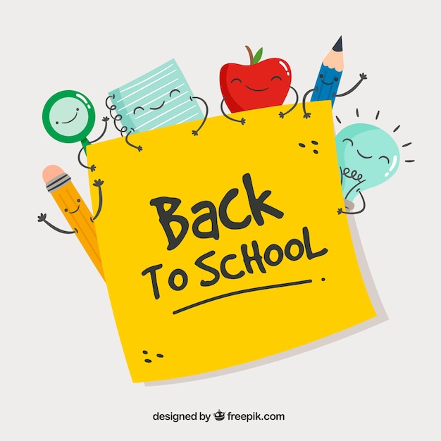 Creative back to school background