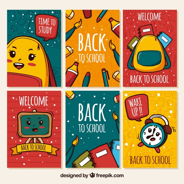 Creative back to school card collection