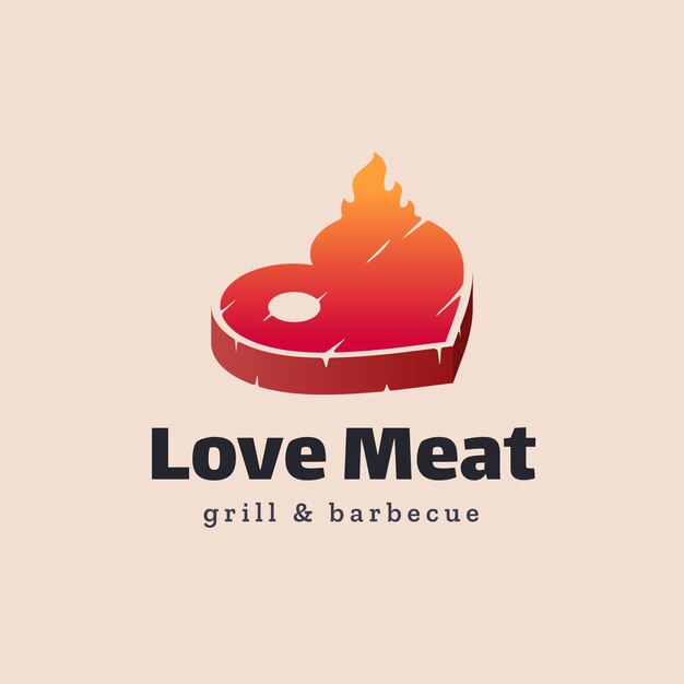 Creative barbecue logo template