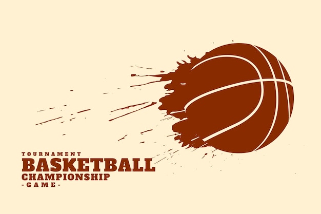 Creative basketball championship background with splatter effect