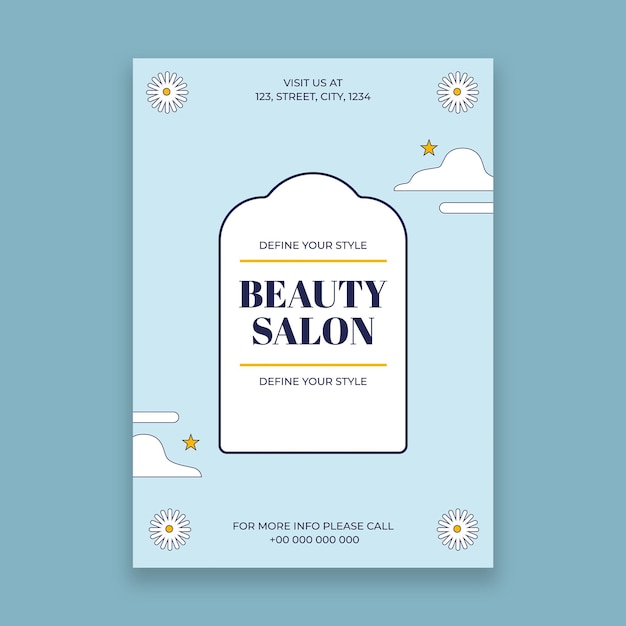 Creative beauty salon poster