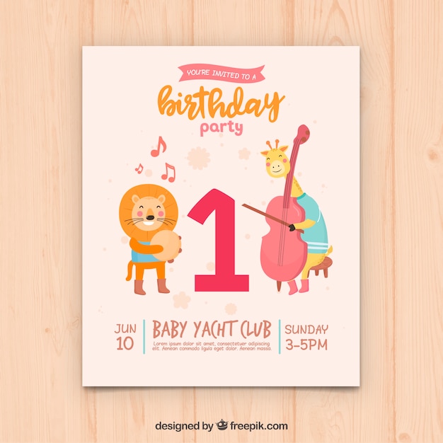 Free vector creative birthday card design