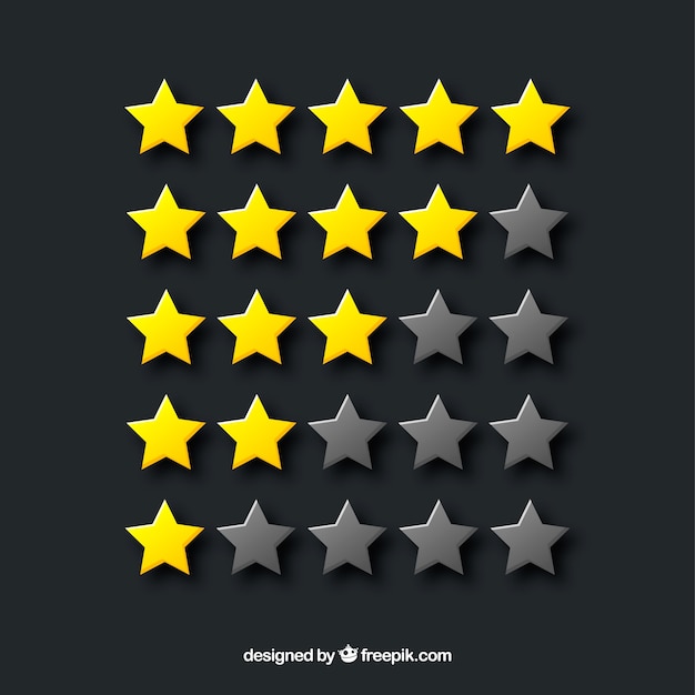 Free Vector creative blackboard star rating concept