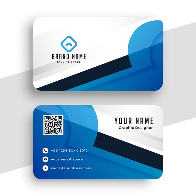 Creative blue business card modern design