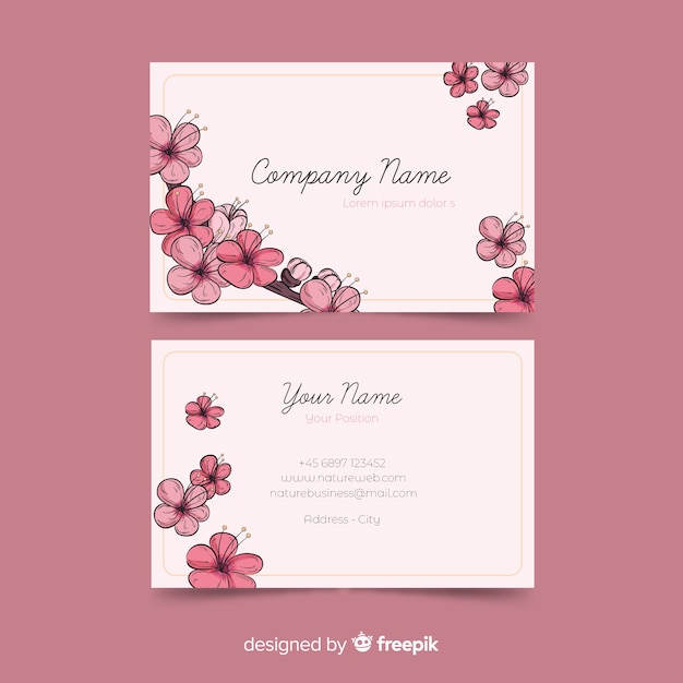 Creative business card template with nature concept