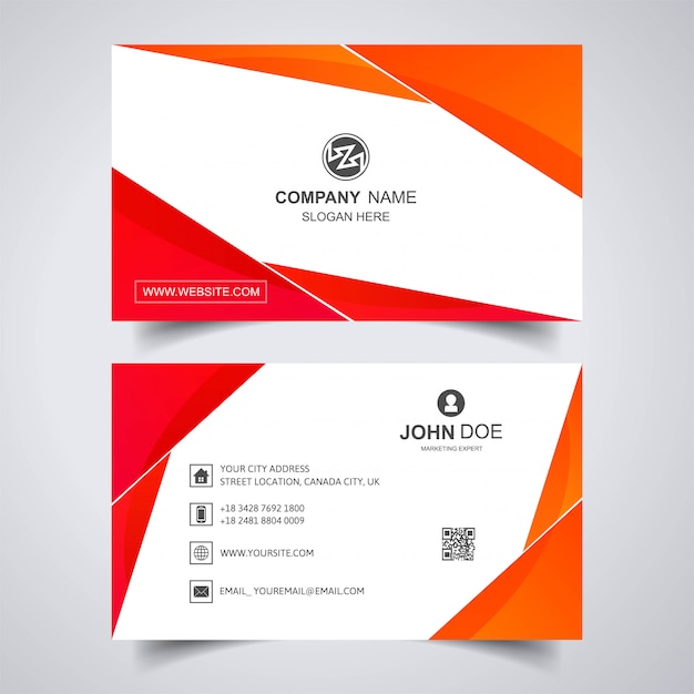 Creative business card wave template 