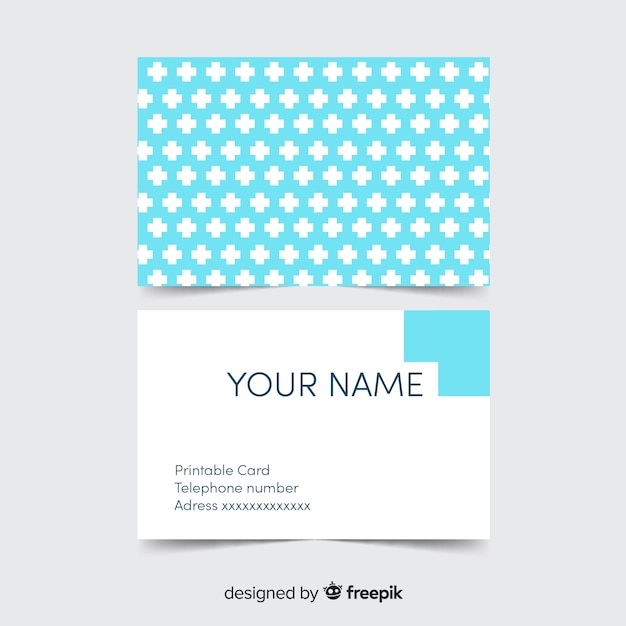 Free vector creative business card with medical concept