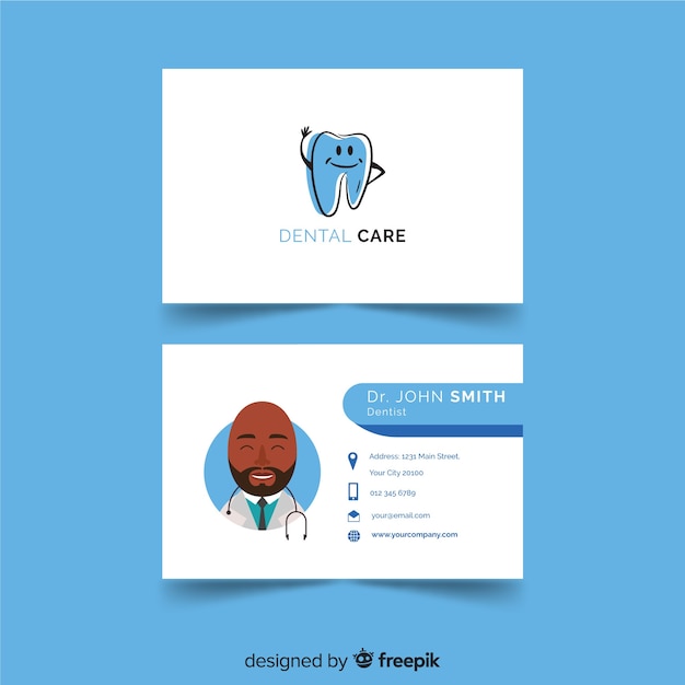 Creative business card with medical concept