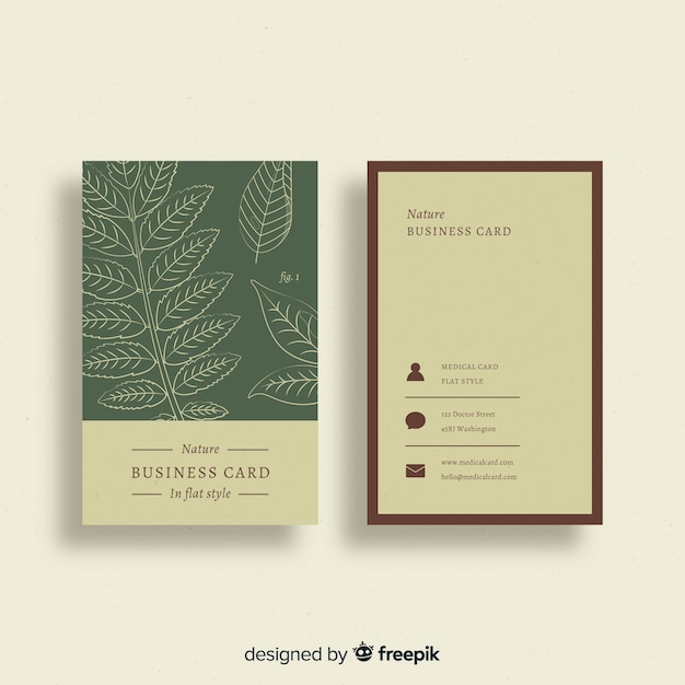 Creative business card with nature design