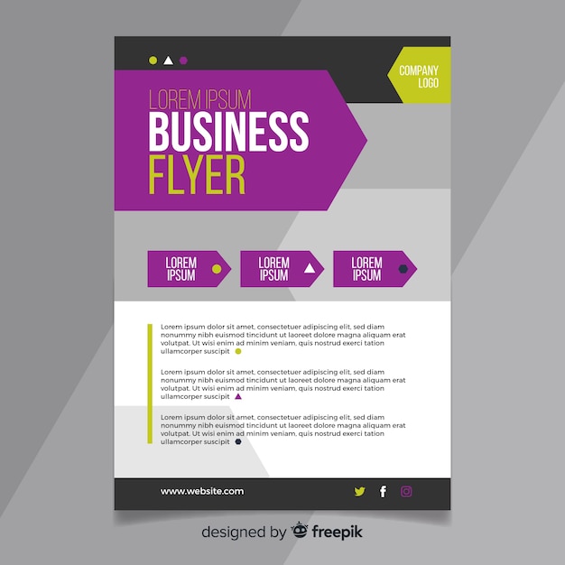 Free Vector creative business flyer design