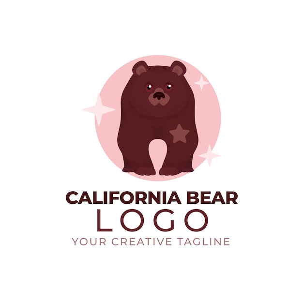 Creative california bear logo