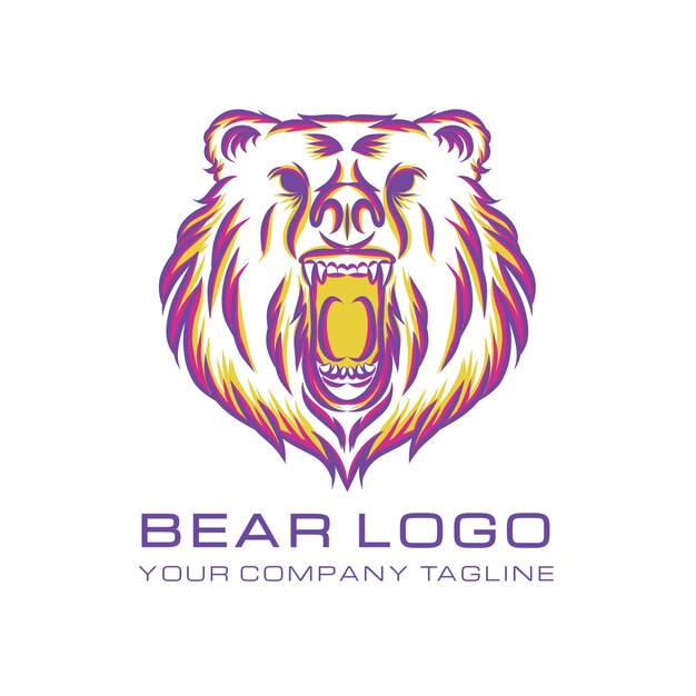 Creative california bear logo