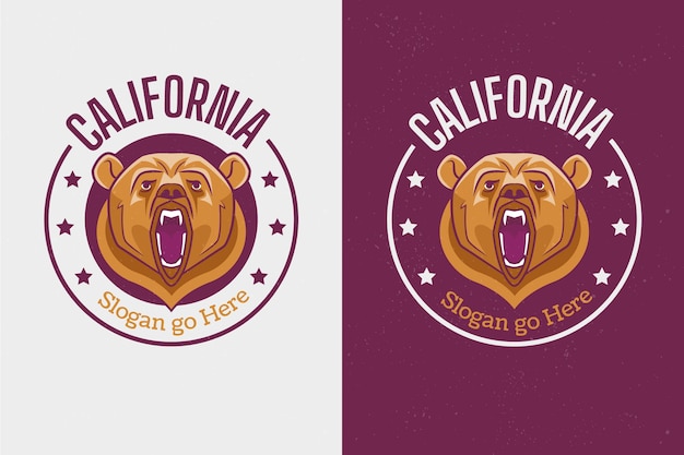 Free Vector creative california bear logo