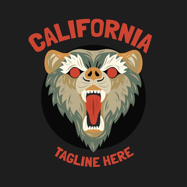 Creative california bear logo