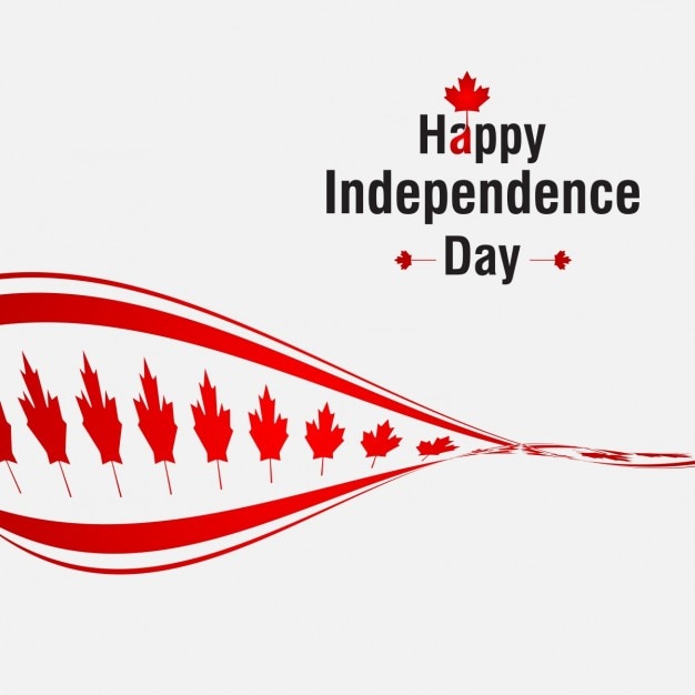 Free Vector creative canada independence day background