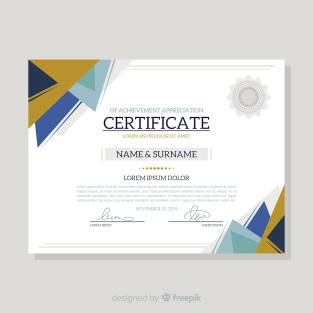 Creative certificate template