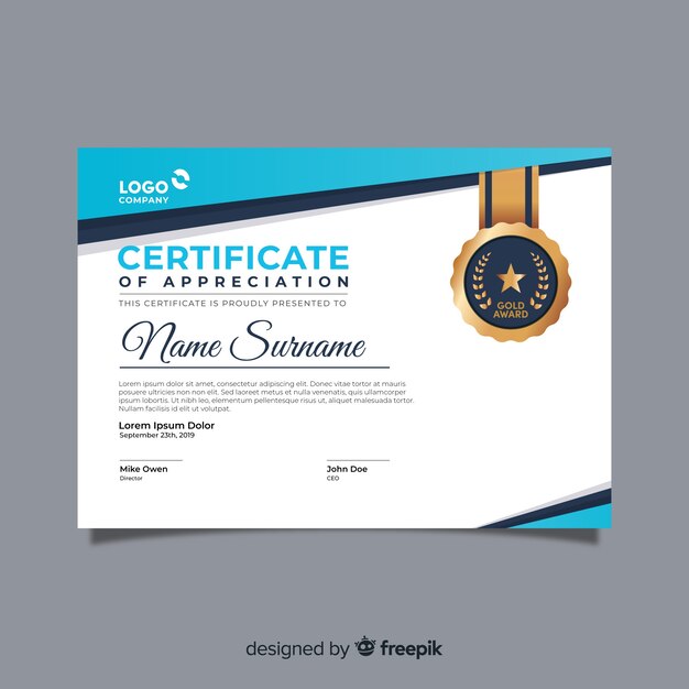 Creative certificate template