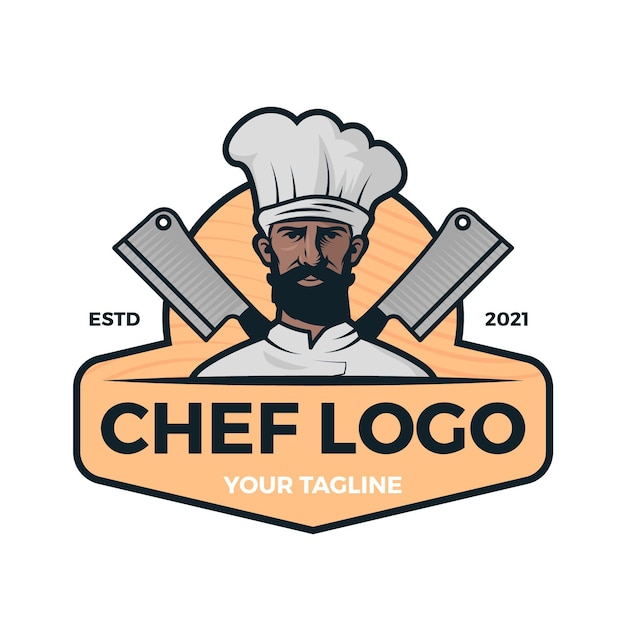 Free Vector creative chef logo template