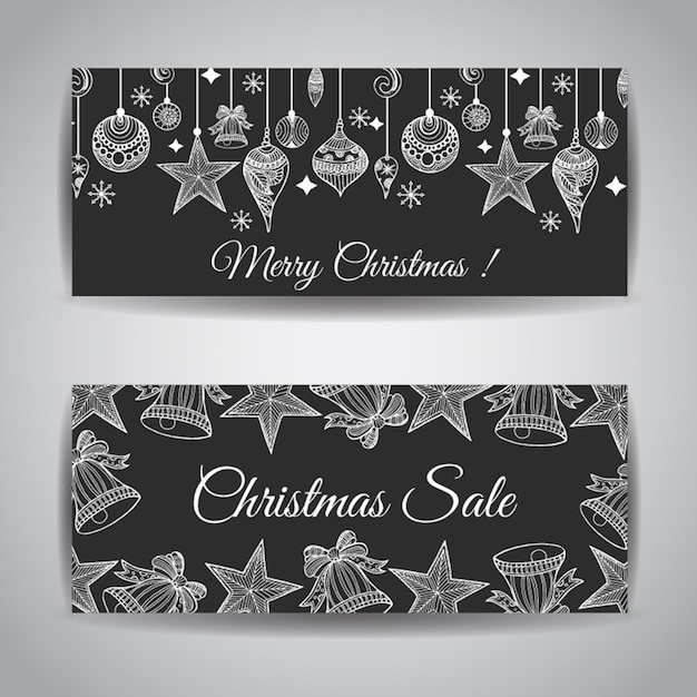 Free vector creative christmas banners designs