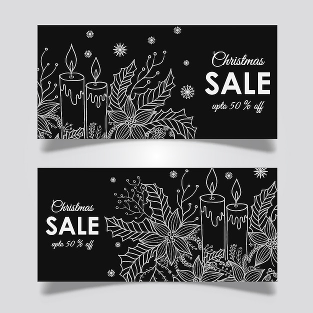 Free Vector creative christmas banners designs