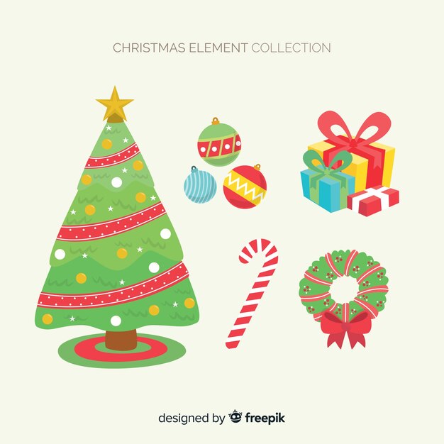 Creative christmas elements collection