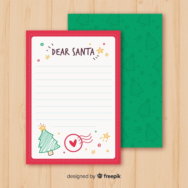 Creative christmas letter template