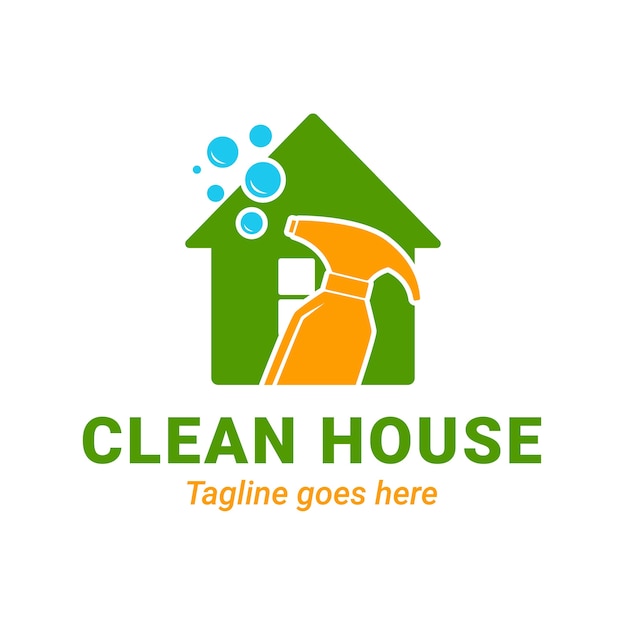 Creative cleaning service logo