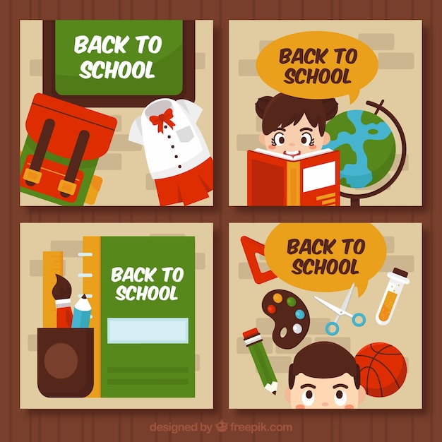 Creative collection of back to school cards