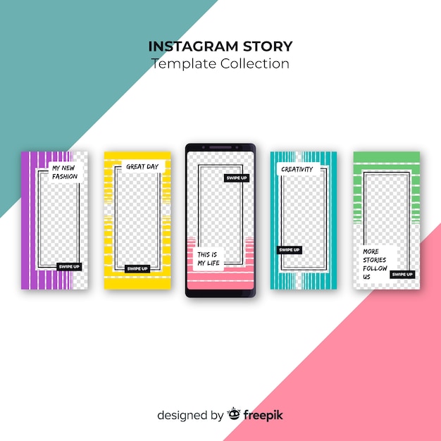 Free vector creative collection of instagram stories