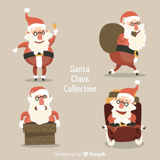 Creative collection of santa characters