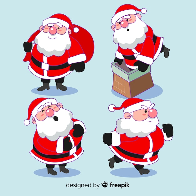 Creative collection of santa characters