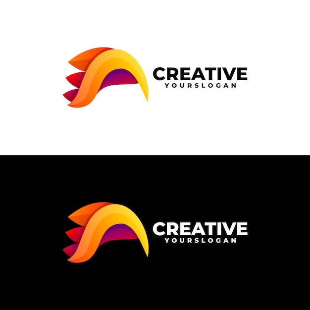 Free Vector creative colorful letter a logo design