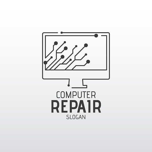 Creative computer logo template