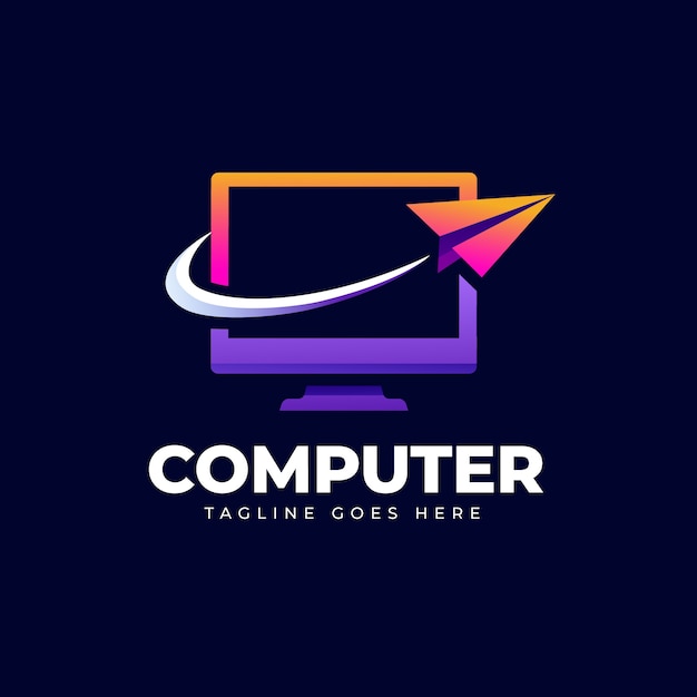 Free vector creative computer logo template