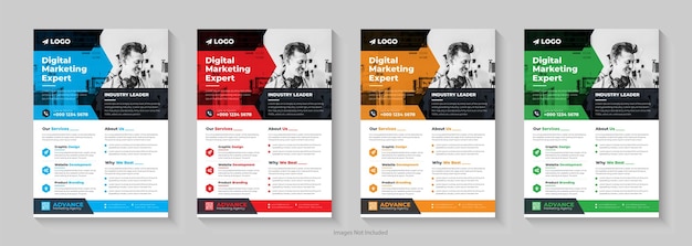 Free vector creative corporate business flyer template best corporate business flyer template