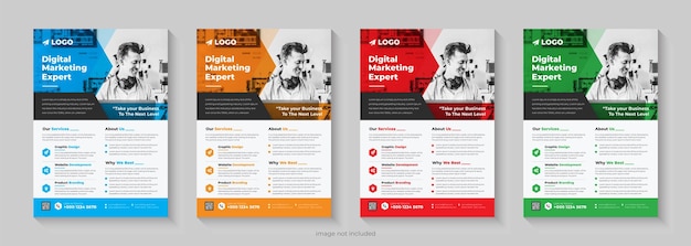 Free vector creative corporate business flyer template best corporate business flyer template