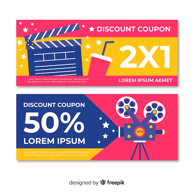 Creative coupon or voucher  template design