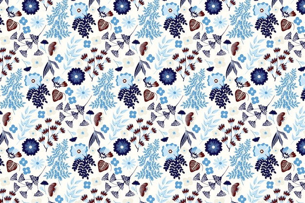 Free vector creative cute floral pattern