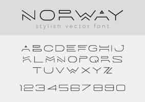 Free vector creative design linear font