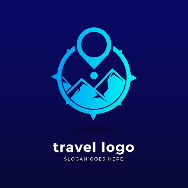 Creative detailed travel logo