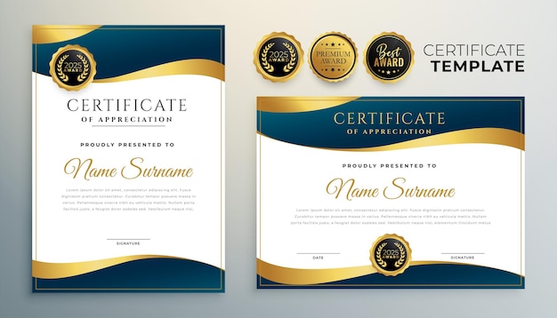 Free vector creative diploma of appreciation template a gift of acknowledgment