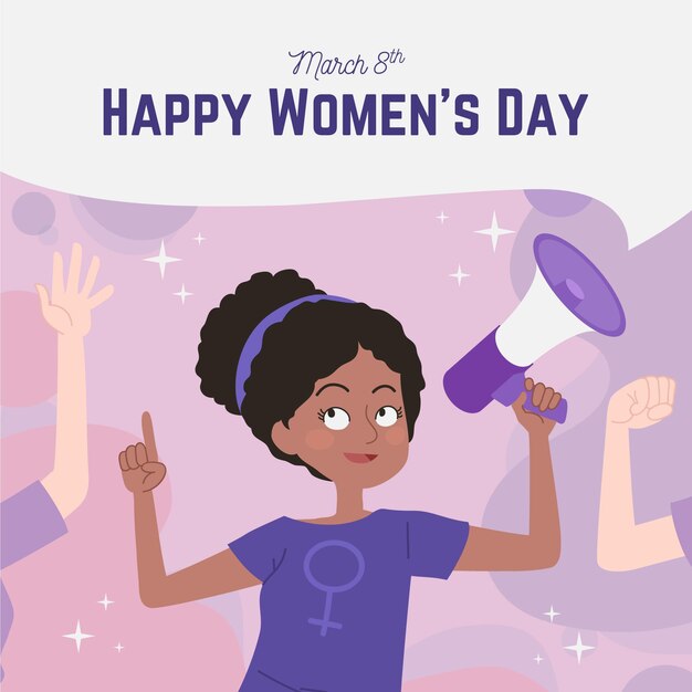 Creative drawn international women's day illustrated