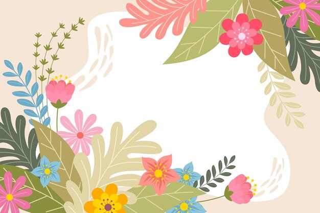 Creative drawn spring background