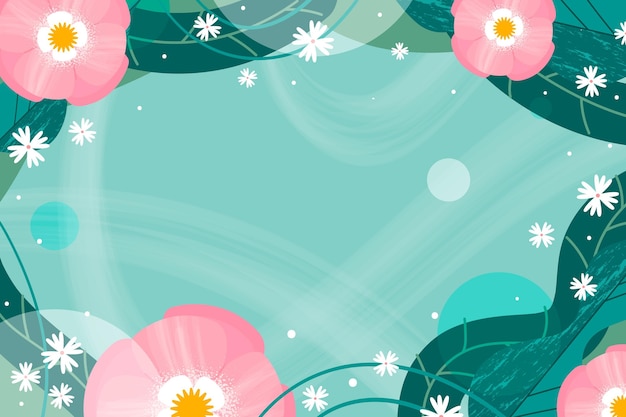 Free Vector creative drawn spring wallpaper